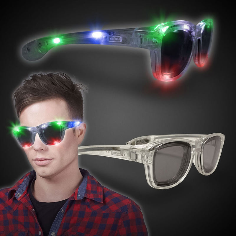 Light Up Multi-Color Retro Sunglasses