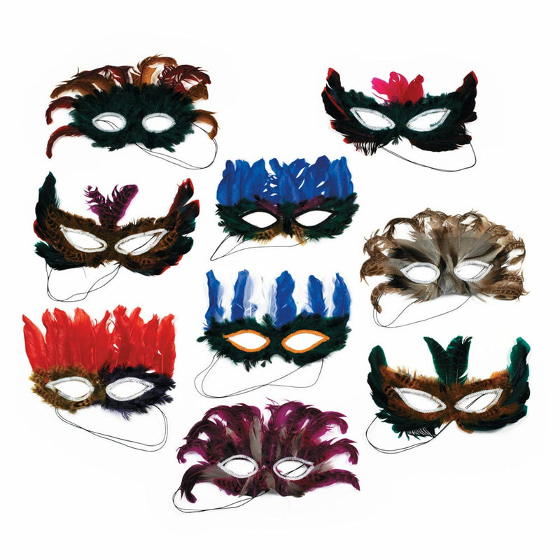 Feather Half Mask Assortment (DZ)