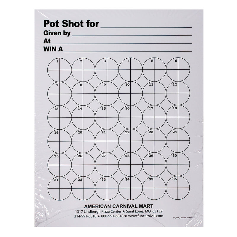 Target Cards - Pot Shot Cards (50 PACK)