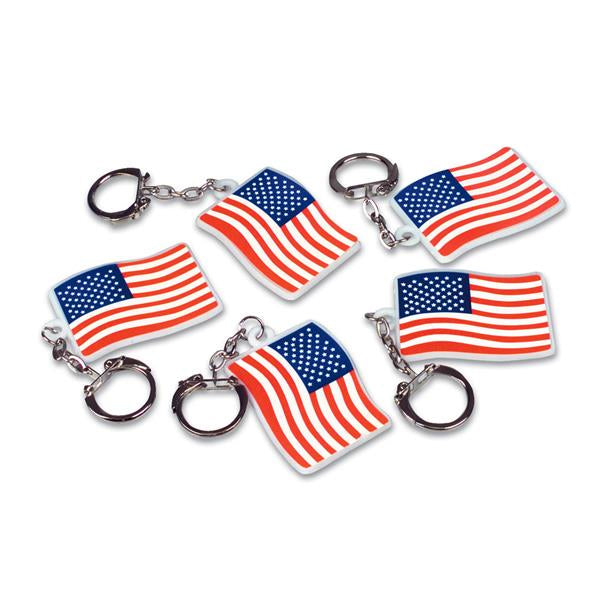 American Flag Keychains (144 PACK)