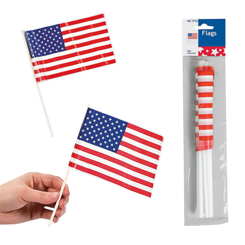 American Flag 4" x 6" Plastic (Import) (DZ)