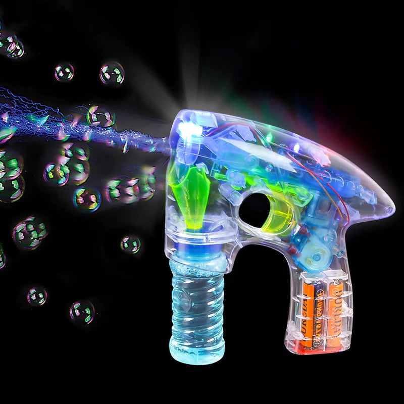 Light Up Bubble Gun 7"