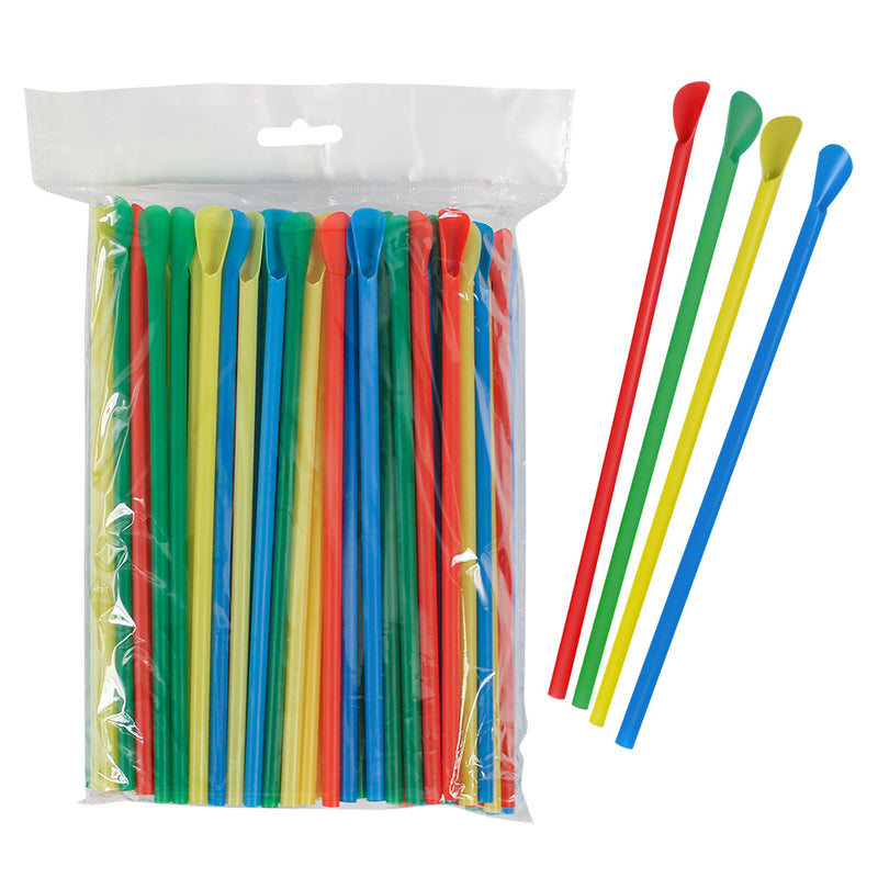 Snow Cone Spoon Straws (200 PACK)