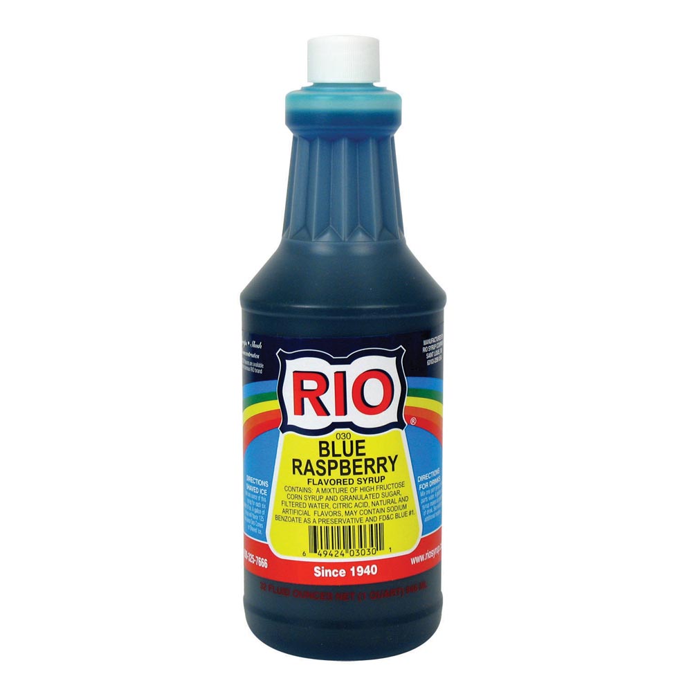 Blue Raspberry Qt RIO® Blue Raspberry Snow Cone Syrup (Quart)
