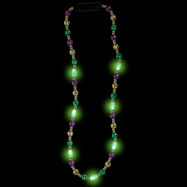 Light Up Mardi Gras Beads 32"