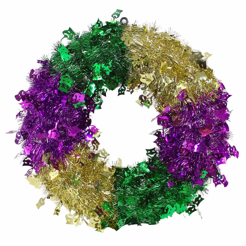 Mardi Gras Comedy Tragedy Wreath 18"