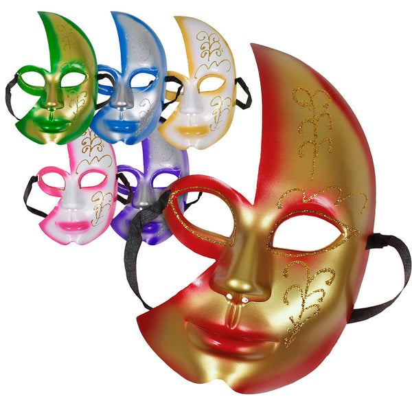 Mardi Gras Mask - 3/4 Color