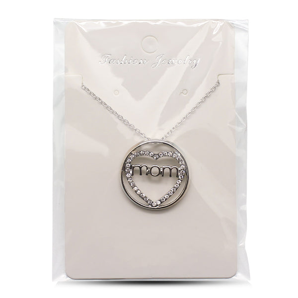 Mom Circle Heart Necklace
