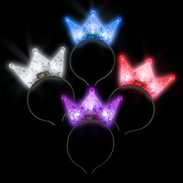Light Up Crystal Crown Headband (DZ)