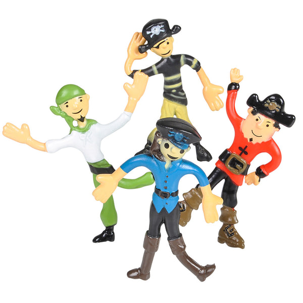 Bendable Pirate Figures 3-3/4" (DZ)