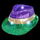 Mardi Gras Light Up Fedora