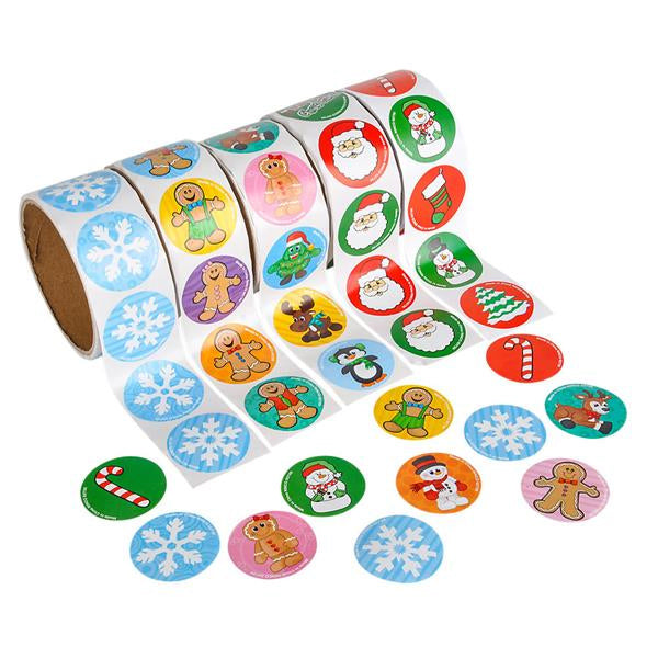 Holiday Roll Stickers Assortment (500 PACK)