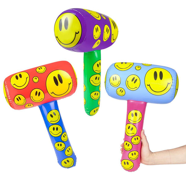 Inflate Smiley Face Mallet 22" (DZ)