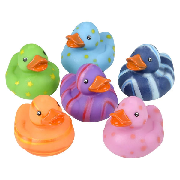 Rubber Duckies Multicolored Patterns 2" (DZ)