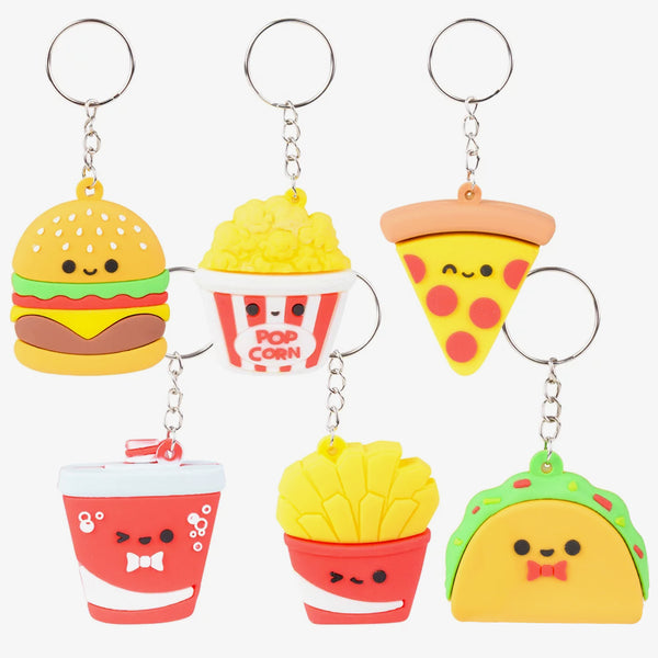 Mardi Gras 2024 Fast Food Keychains For Kids, , Cool Keychain Accessories,  Keychains For Boys And Girls, Food Party Favors