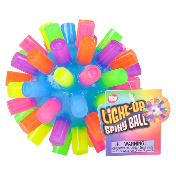 Light Up Rainbow Spiky Ball 4"