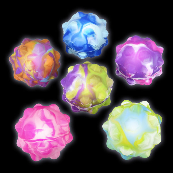 Light Up Bubble Popper Ball 2.66" (DZ)