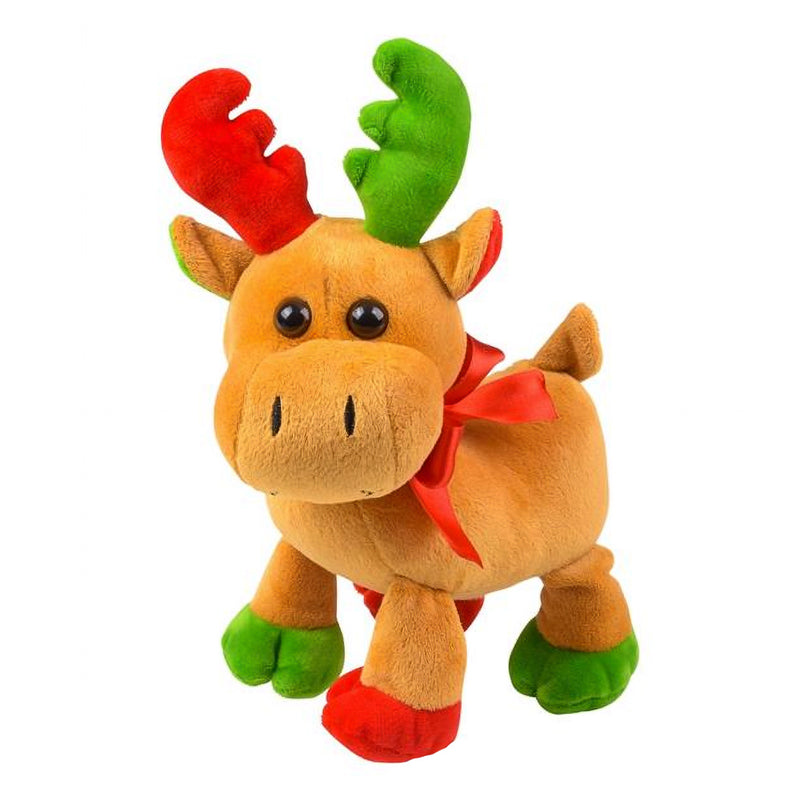 Plush Holiday Moose 8"