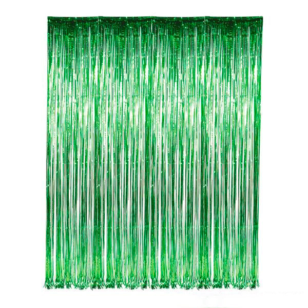 Green Foil Fringe Curtain 36" X 96"