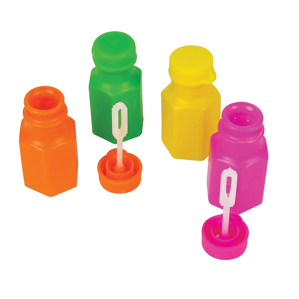 Bubbles Container Mini Mini Neon Bubbles .3 oz (48 PACK)