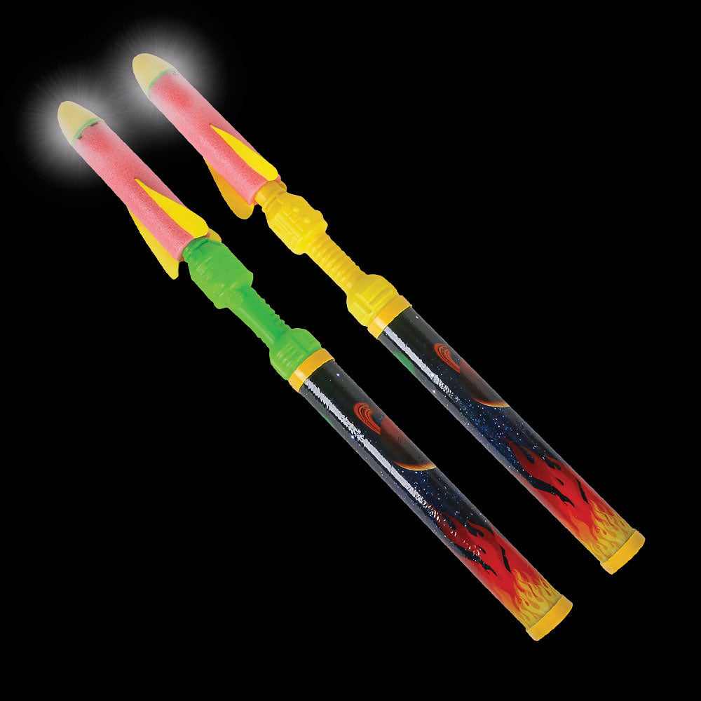 Led Air Pump Rockets Light Up Pump Rocket Assorted 30