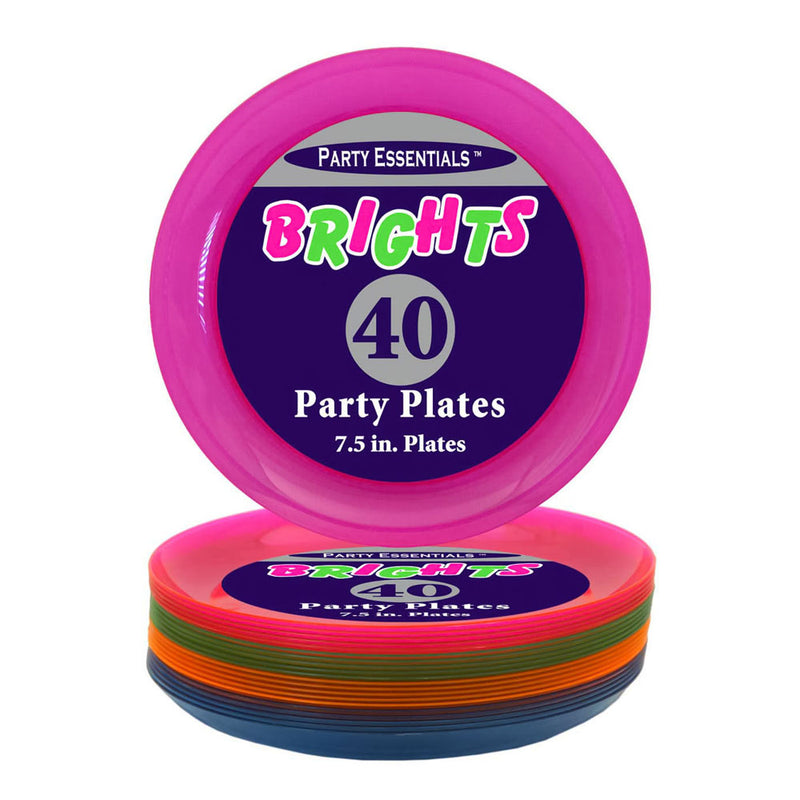 Neon Party Plates 7.5" (40 PACK)