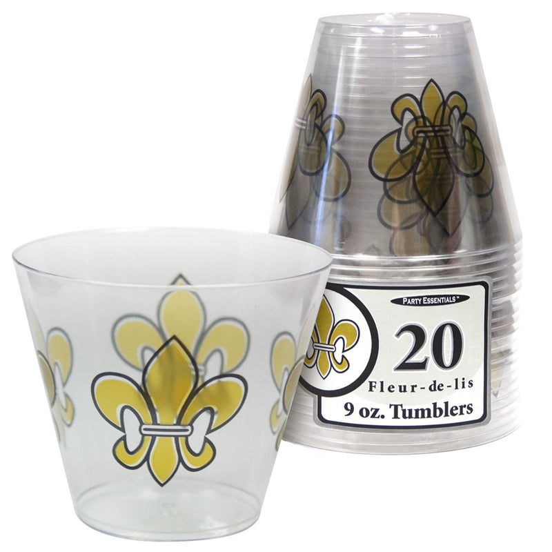 Fleur De Lis Plastic Tumbler 9 oz (20 PACK)