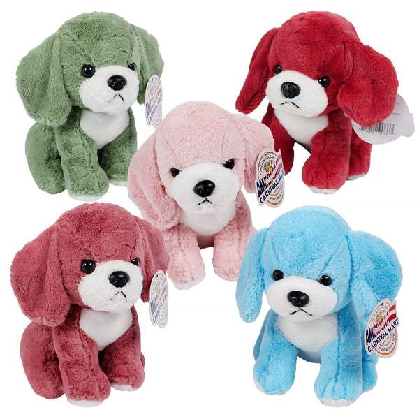 Plush Colorful Puppy Dog 9"