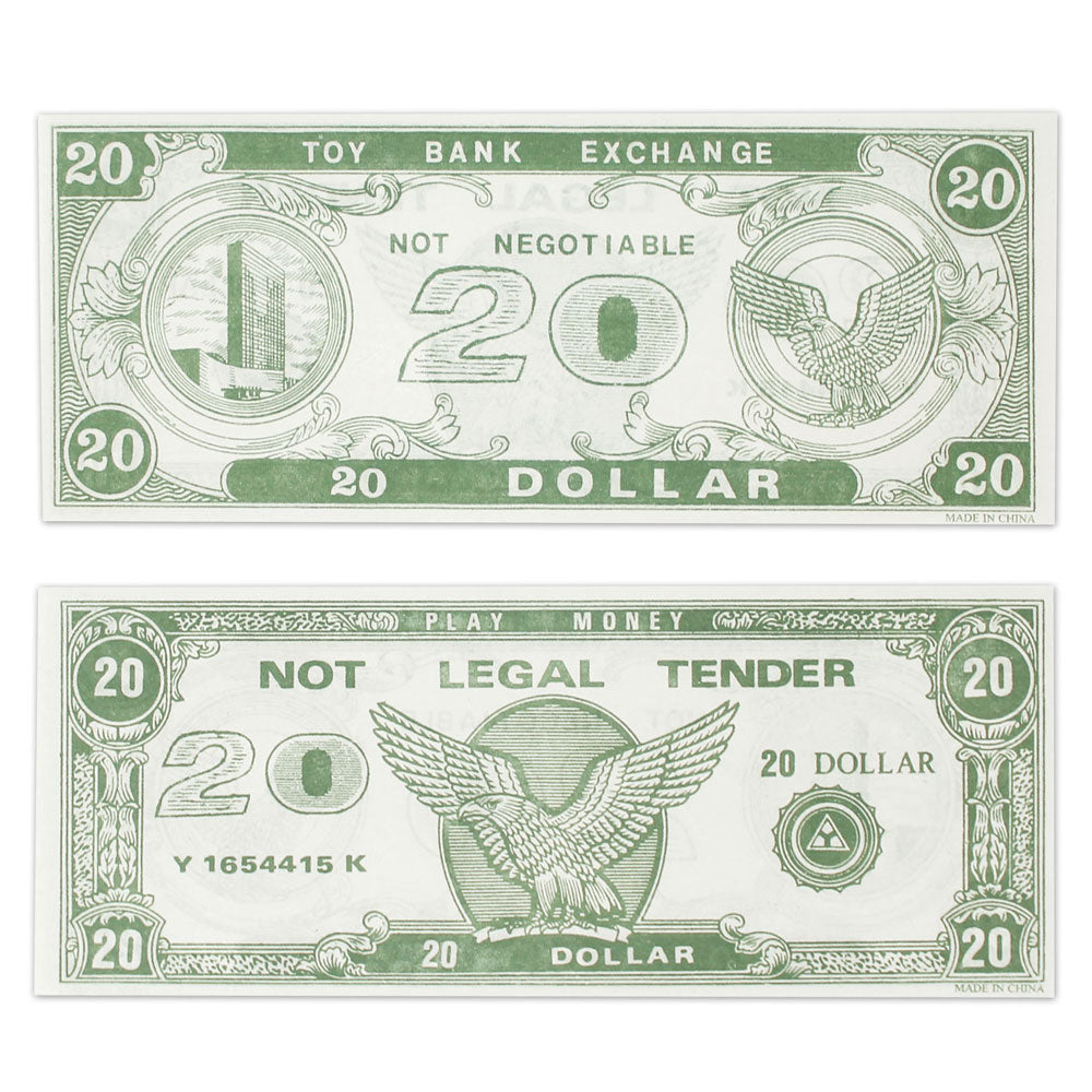 How Many 20 Bills Make 1000 Play Money - $20 Bills (1000 PACK)