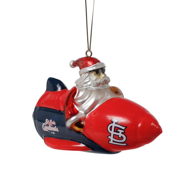 St. Louis Cardinals Ornament - Rocket Santa