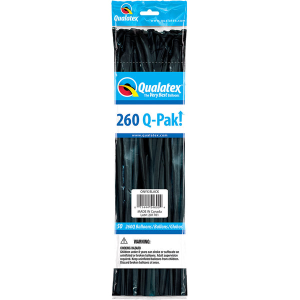 260Q Balloons Black 60" (50 PACK)