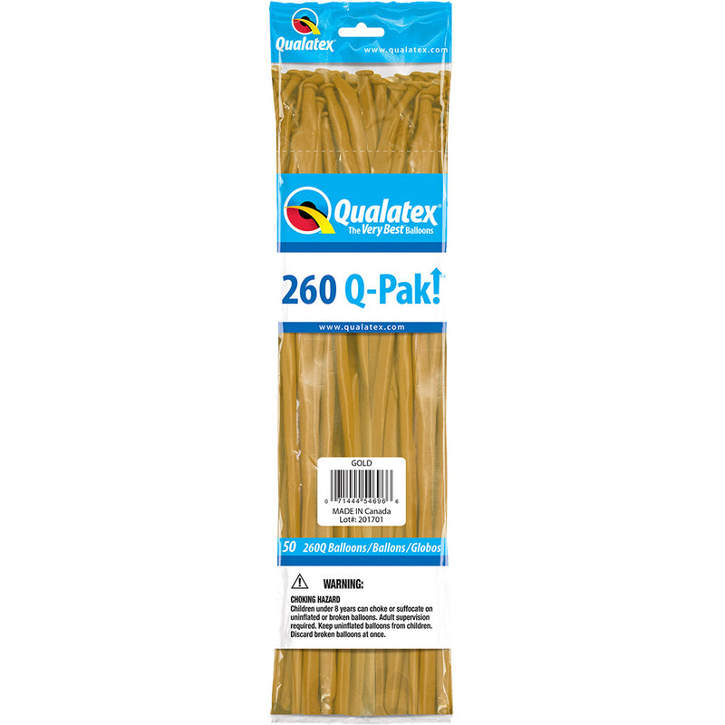 260Q Balloons Gold 60" (50 PACK)