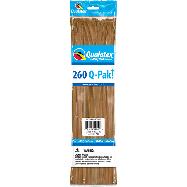 260Q Balloons Mocha Brown 60" (50 PACK)