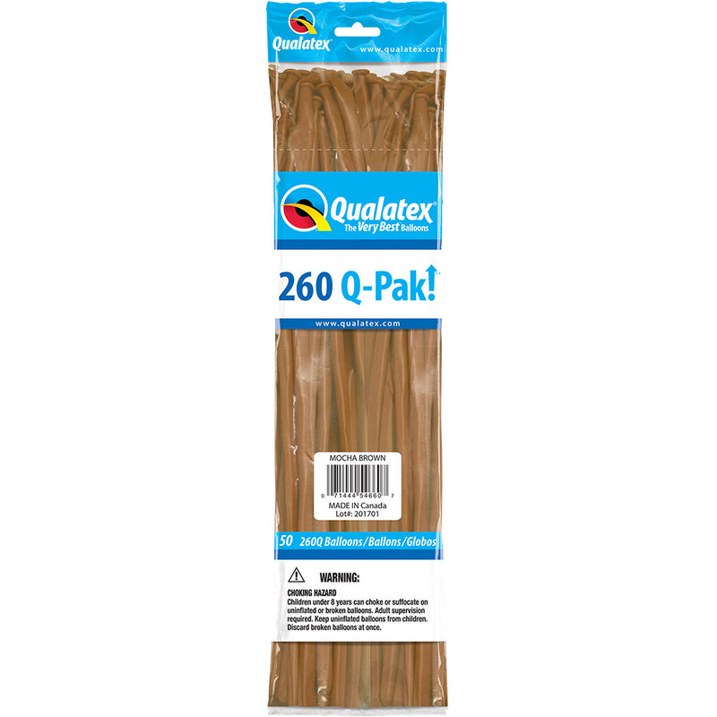 260Q Balloons Mocha Brown 60" (50 PACK)