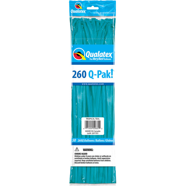 260Q Balloons Tropical Teal 60" (50 PACK)