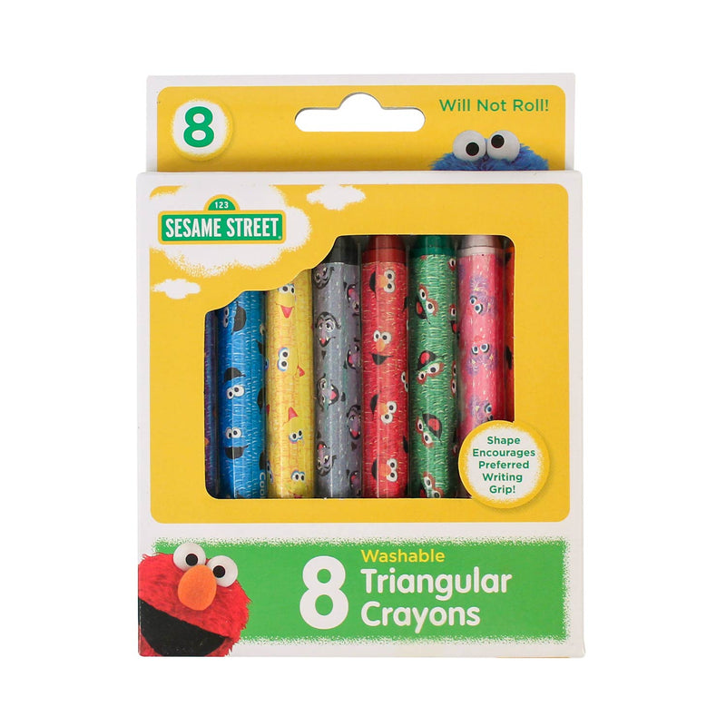 Sesame Street Triangular Crayons 8 Count