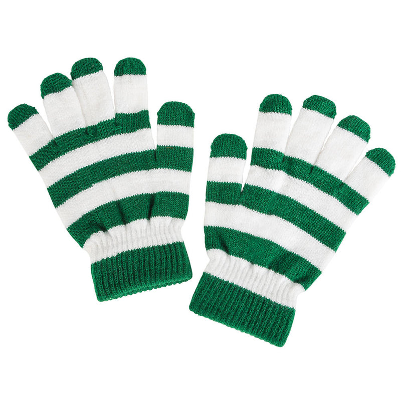 Green & White Stripe Gloves (DZ)