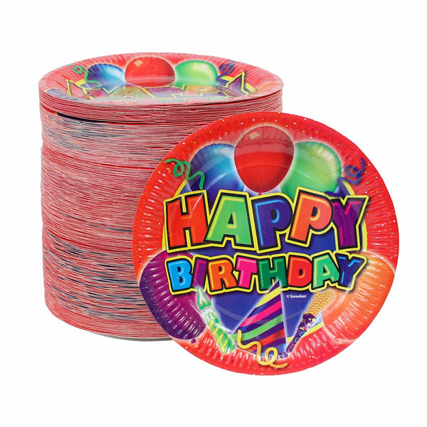 Bulk Happy Birthday Paper Plates 9" (250 PACK)