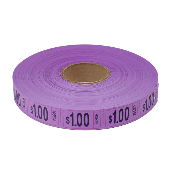 Roll Tickets - Dollar - Purple (2000 ROLL)