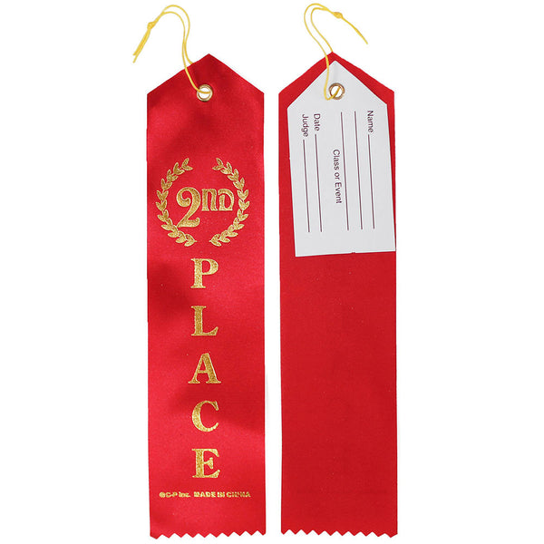Award Ribbon - Second Place Red (DZ)