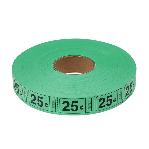 Roll Tickets - 25 Cent - Green (2000 ROLL)