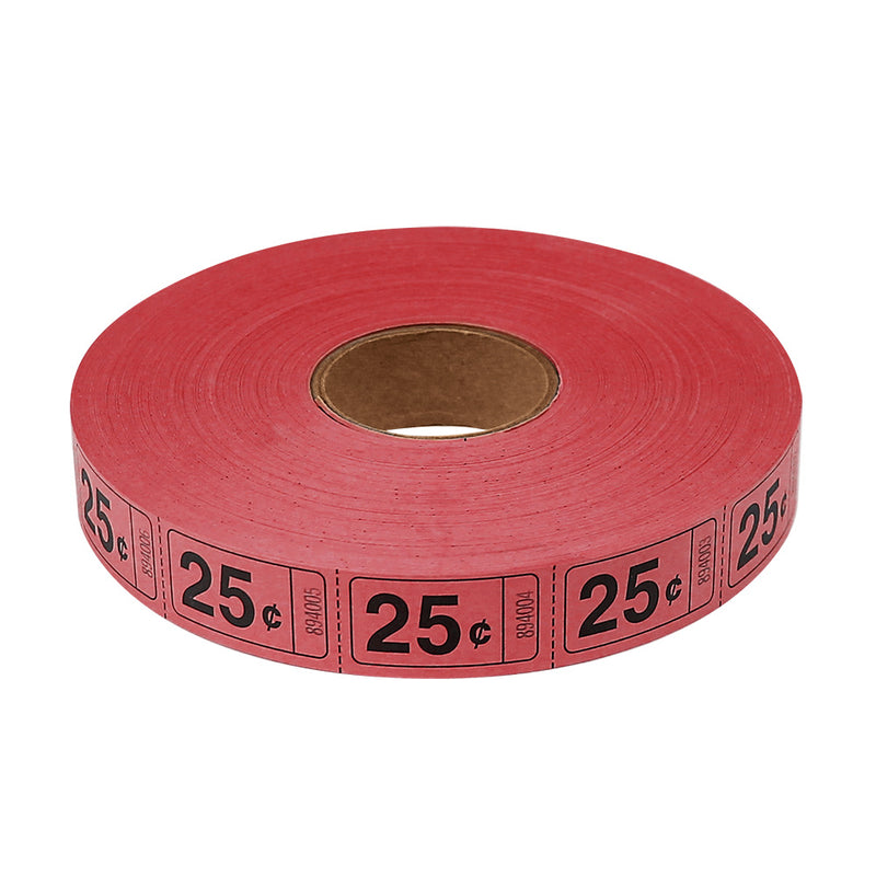 Roll Tickets - 25 Cent - Red (2000 ROLL)