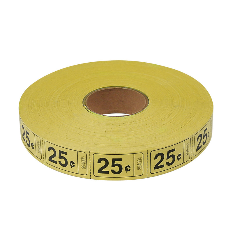 Roll Tickets - 25 Cent - Yellow (2000 ROLL)