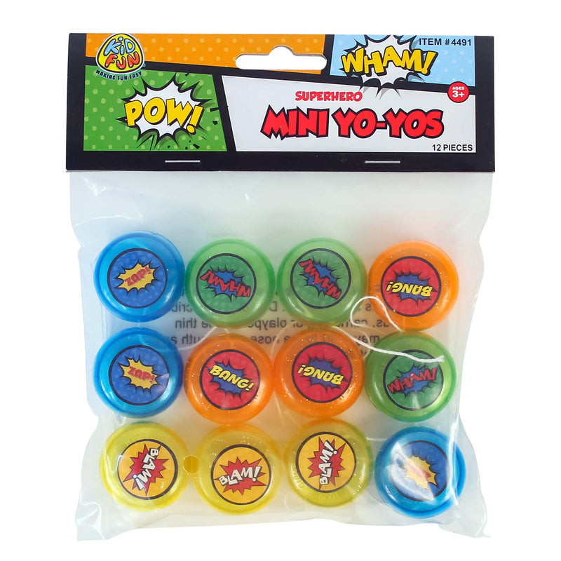 Superhero Mini Yo-Yo 1-1/4" (DZ)
