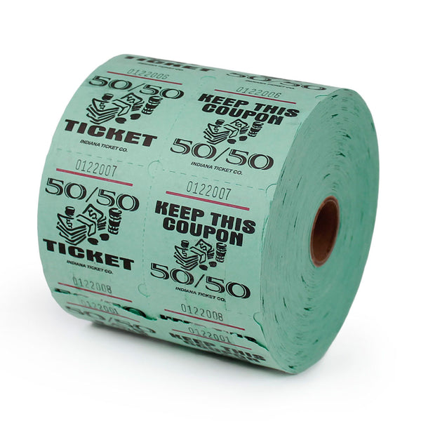 Double Roll 50/50 Tickets - Green (1000 ROLL)
