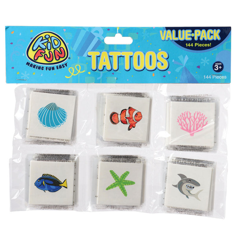 Tattoos - Coral Reef 1-1/2" (144 PACK)