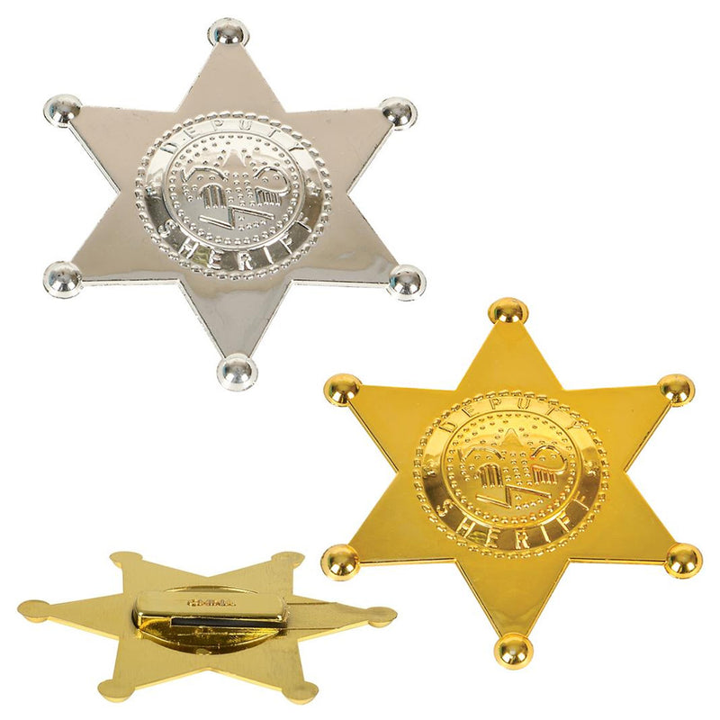 Sheriff Badge Plastic 3" (DZ)