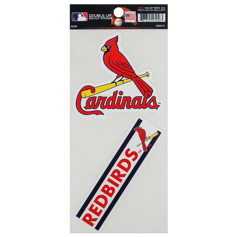 St. Louis Cardinals Double Up Sticker Set (2 PACK)