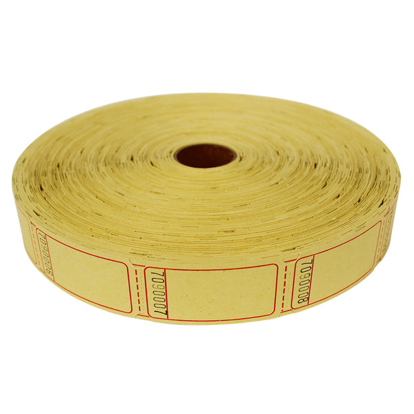 Roll Tickets - Blank - Yellow (2000 per roll)