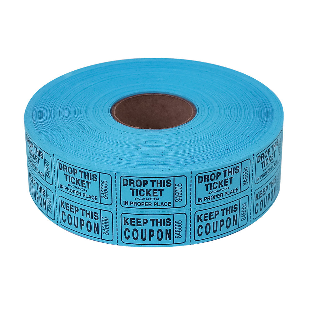 Roll Up Raffle Double Roll Raffle Tickets - Blue 2000 Roll (EACH)